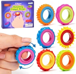 Forgó szenzoros fidget gyűrűk – 6 db-os készlet