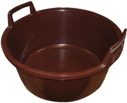 Műanyag lavór 56 cm fogantyúkkal, barna, 40 l