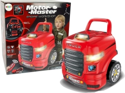 Gyermek mechanikus építőkészlet kamionnal és szerszámokkal