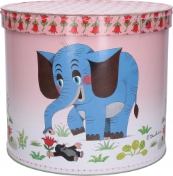 Kerek tárolódoboz Kisvakond és Elefánt