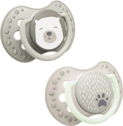 LOVI cumi mini pajzzsal, szilikon, dinamikus BUDDY BEAR 0–2 hó, 2 db