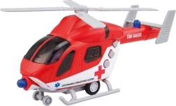 Mentőhelikopter lendkerekes meghajtással, fénnyel és hanggal