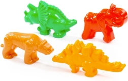 Tigris, dinoszauruszok és mamut homokozóformák készlete