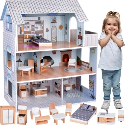 Fa babaház 3 szinttel és bútorokkal