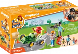 Playmobil Duck On Call Mentő Akció Segítség a Versenyzőnek