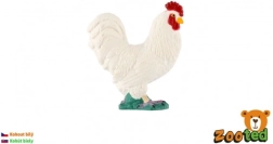 Fehér kakas műanyag modell 5 cm