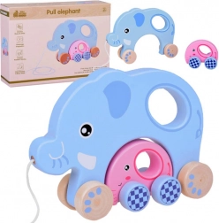 Fa húzogatós elefánt 2 az 1-ben – család az első lépésekhez