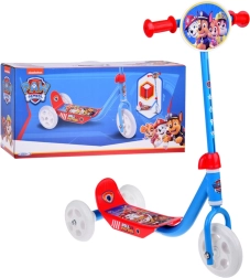 Háromkerekű gyerek roller PAW PATROL, piros‑kék, 20 kg‑ig