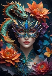 Puzzle Lány Sárkánnyal 1000 darab