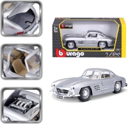 Bburago 1:24 Mercedes Benz 300SL ezüst 18-22023