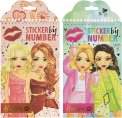 Kreatív készlet számok szerinti ragasztáshoz – 12 lap és 6 matricaív