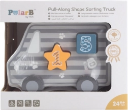 Fából készült húzható és formabedobó – teherautó