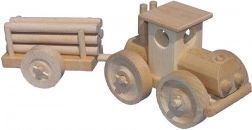 Fa traktor rönkszállító pótkocsival CEEDA CAVITY – natúr