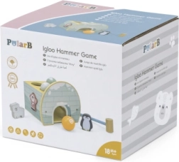 Viga PolarB fa játék Igloo kalapáccsal, figurákkal és formaválogatóval