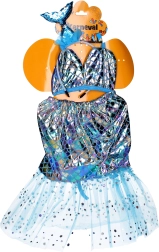 Farsangi szett Sellő – ruha és fejpánt