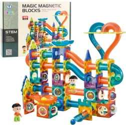 Mágneses építőkészlet golyópályával 188 db MAGIC MAGNETIC BLOCKS