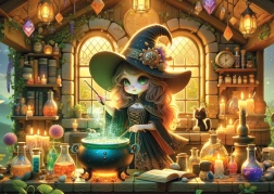 YAZZ puzzle aranyos boszorkány 1000 darabos