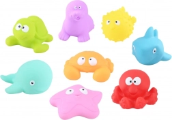 Fürdőjáték állatkák – 4 darabos készlet, 8 cm, 2 változat