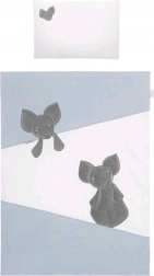 3 részes kiságyágynemű Belisima Mouse kék 100 × 135