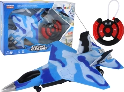 Távirányítású vadászgép hang- és fényhatásokkal