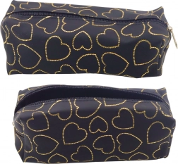 Tolltartó fekete arany szívekkel