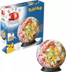 3D puzzle gömb POKÉMON – 72 darab talapzaton