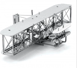 3D puzzle Wright fivérek repülője a Metal Earth-től