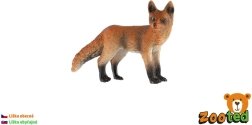 Zooted közönséges róka figura, 9 cm