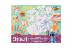 Nagy kreatív festőkészlet fújható filctollakkal Stitch