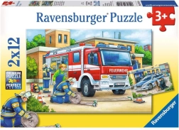 RAVENSBURGER rendőrség és tűzoltók puzzle 2×12 darab