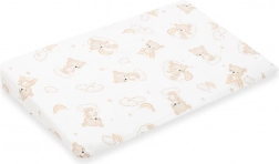 NEW BABY Basic 59 × 37 cm póthuzat gyerek ék alakú párnához, maci, bézs