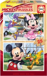 Fa puzzle Mickey és barátai 2x25 darab