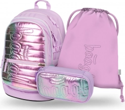 Baagl Készlet 3: Hátizsák, Tolltartó és Cipős Tasak Levander