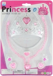 Hercegnő készlet – korona, nyaklánc, fülbevaló és gyűrű