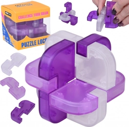 Logikai 3D fejtörő Puzzle Lock – lila kocka