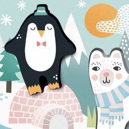 Vilac érzékszervi fa puzzle – Jeges állatok