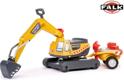 Super lábbal hajtós lánctalpas markoló utánfutóval