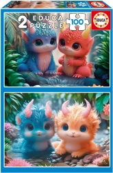 Educa Puzzle Cuki szörnyecskék 2x100 darab