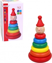 Fa karikák pálcikán 17 cm