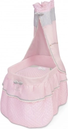 Sophie baldachinos, paplannal ellátott gurulós babágy – DeCuevas