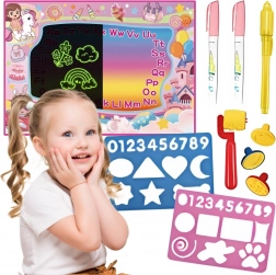 Woopie vízrajzoló szőnyeg 2 az 1-ben XXL 100 × 70 cm világító hatással