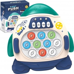 Elektronikus stresszoldó játék POP IT Rakéta kék