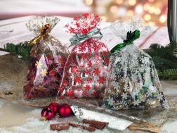 Celofán tasak 35x50 cm csillagokkal