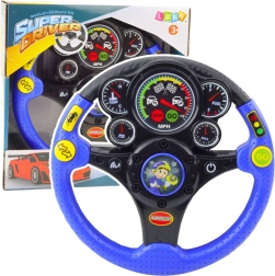 Interaktív gyermek kormány fény- és hangeffektekkel, kék