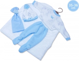 Llorens újszülött babaruha 35–36 cm, 3 részes szett takaróval