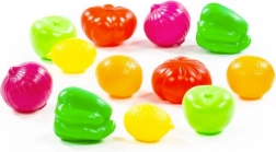 természetes élelmiszerkészlet – gyümölcs és zöldség 6 cm, 12 db