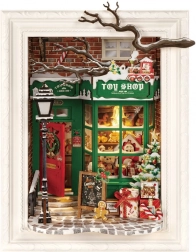 Rolife 3D fa kirakó Mikulás játékboltja LED világítással