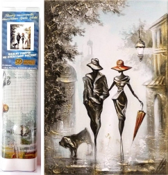 Gyémánt festés Romantikus séta 30x40 cm