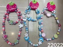 Fa gyöngy készlet nyaklánc és karkötő