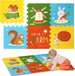 Humbi habszivacs kirakó szőnyeg 1,5 cm XXL állatkák, 6 darab, 165 × 112 cm